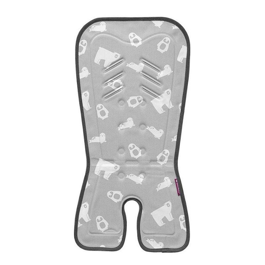 Strollers Snuggle Bugz Stroller Fans & Cooling Mats | Stroller Cooling Mats Grey Polar Bears