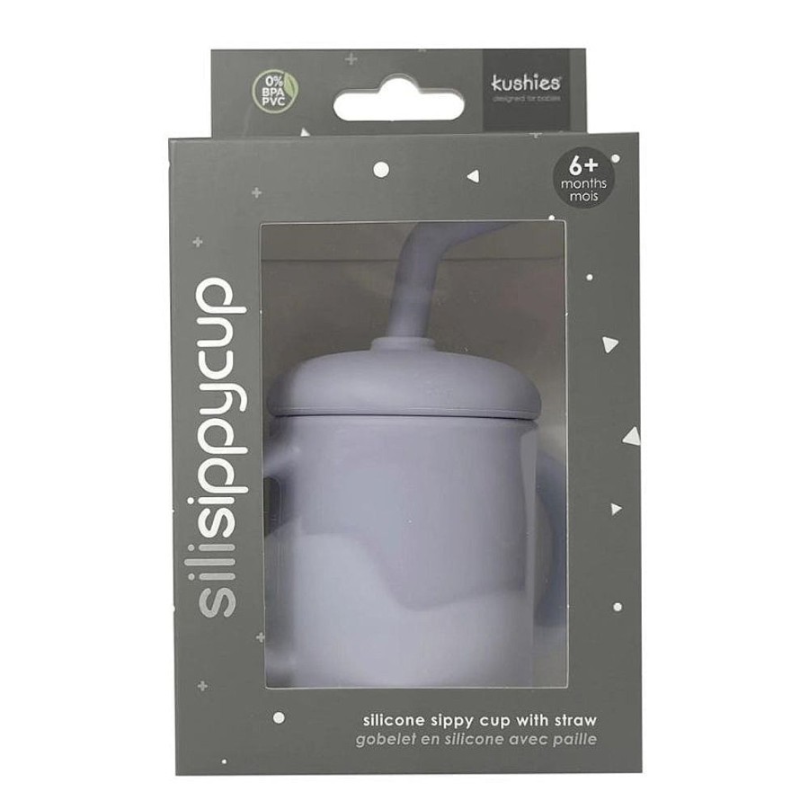 Feeding Snuggle Bugz | Sili Sippy Cup With Straw Blue