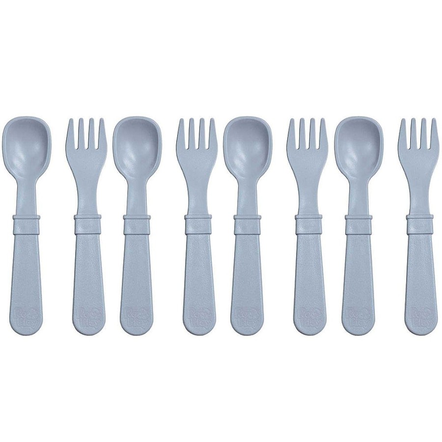 Feeding Snuggle Bugz | 8 Piece Utensil Set Grey