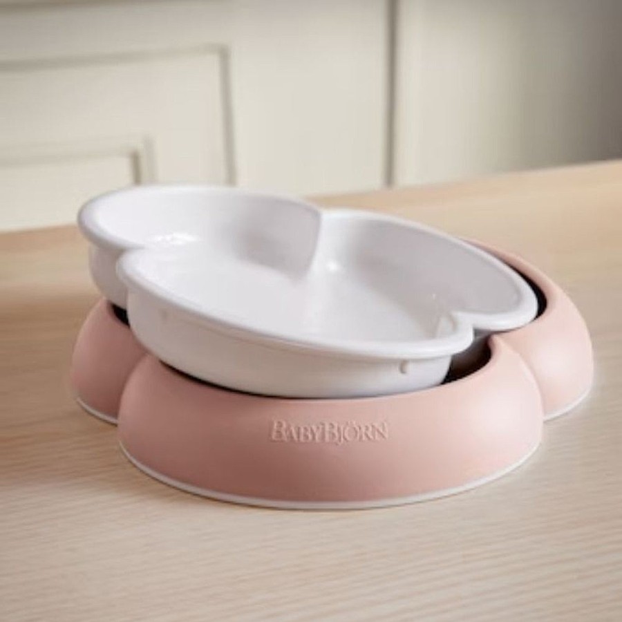 Feeding Snuggle Bugz | Baby Plate Set - 2 Pack Powder Pink