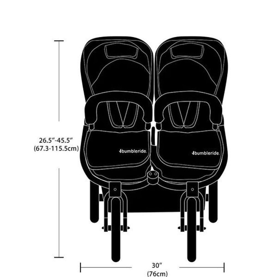 Strollers Snuggle Bugz Double Strollers | Indie Twin Double Stroller Dusk