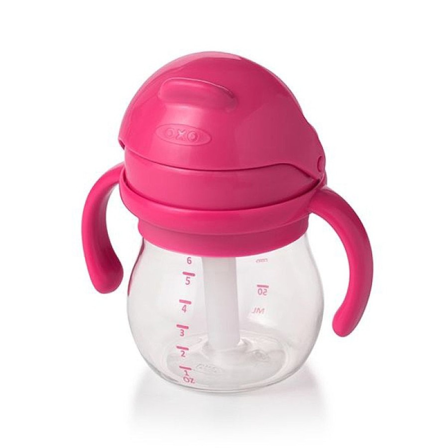 Feeding Snuggle Bugz | Transitions Straw Cup With Removable Handles Pink