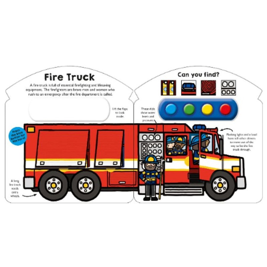 Toys Snuggle Bugz Books | Noisy Fire Truck Sound Book