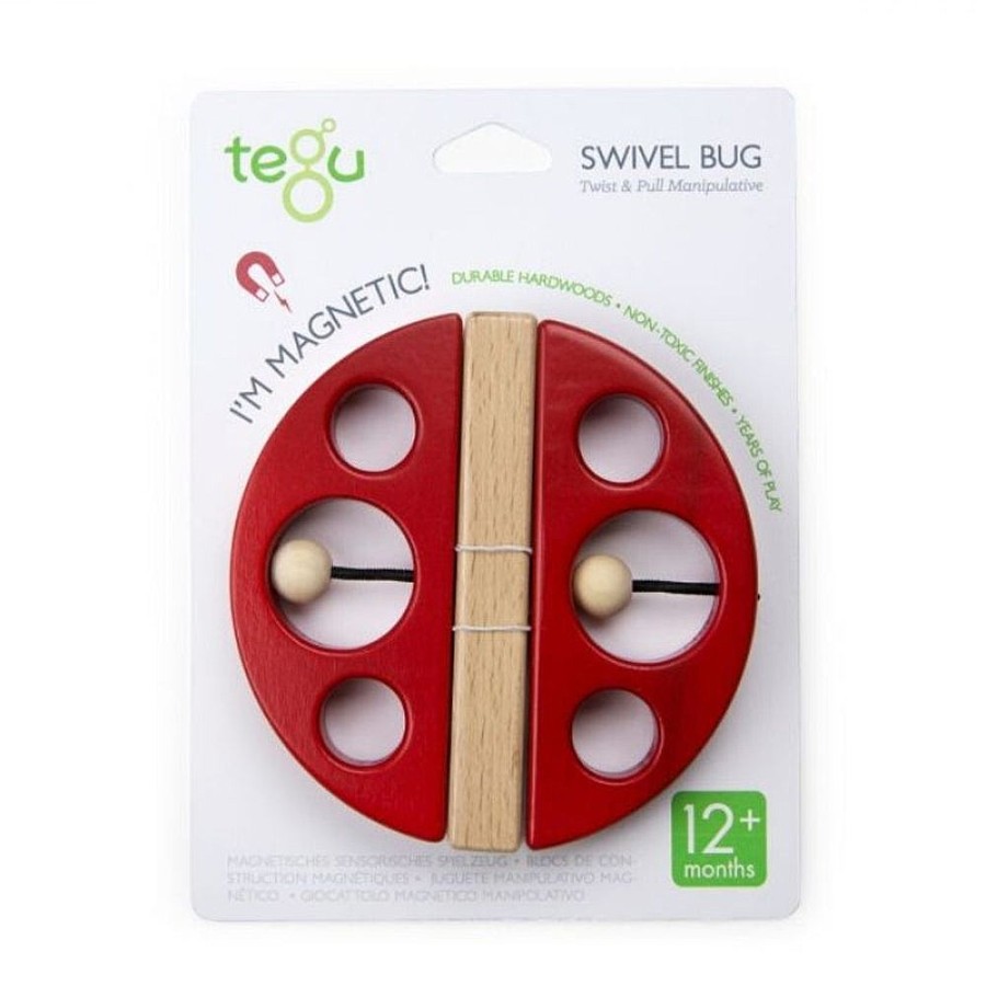 Toys Snuggle Bugz Sensory Toys | Swivel Bug Twist & Pull Toy Lady Bug