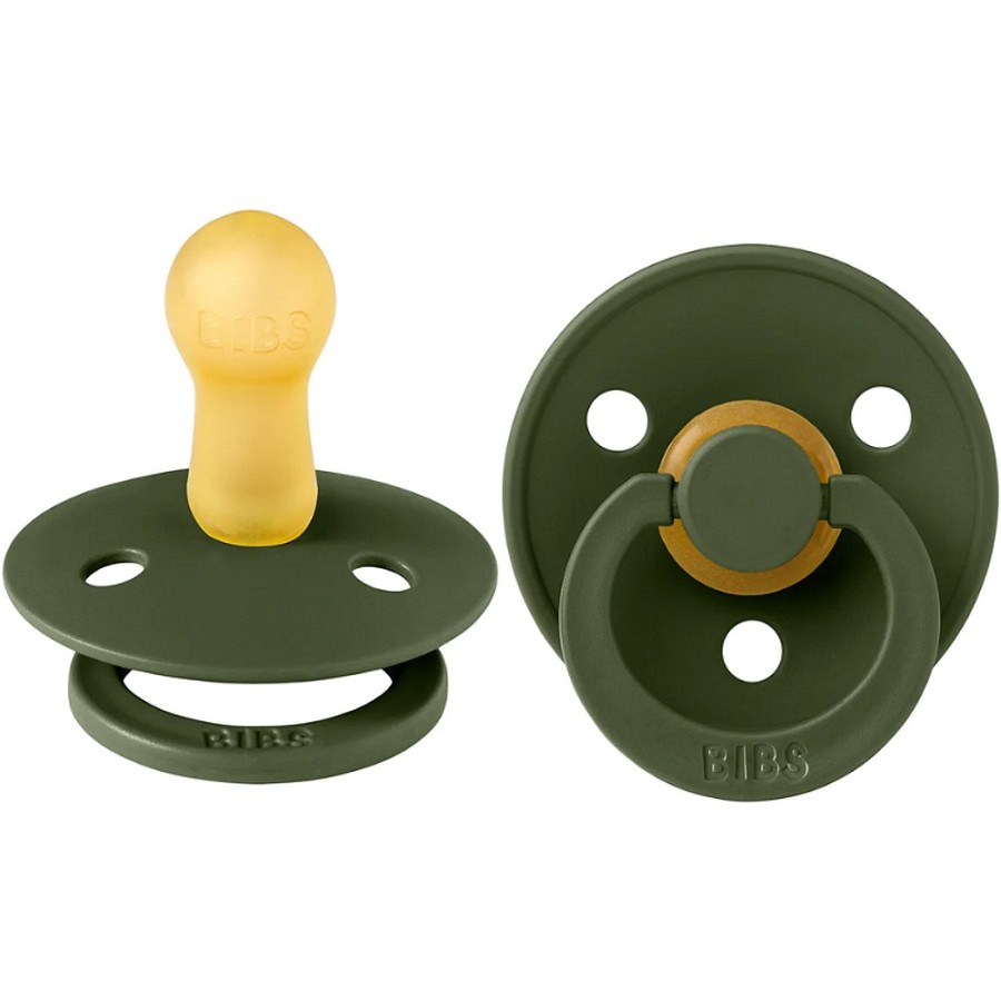 Feeding Snuggle Bugz | Natural Rubber Colour Pacifier - 2 Pack Hunter Green