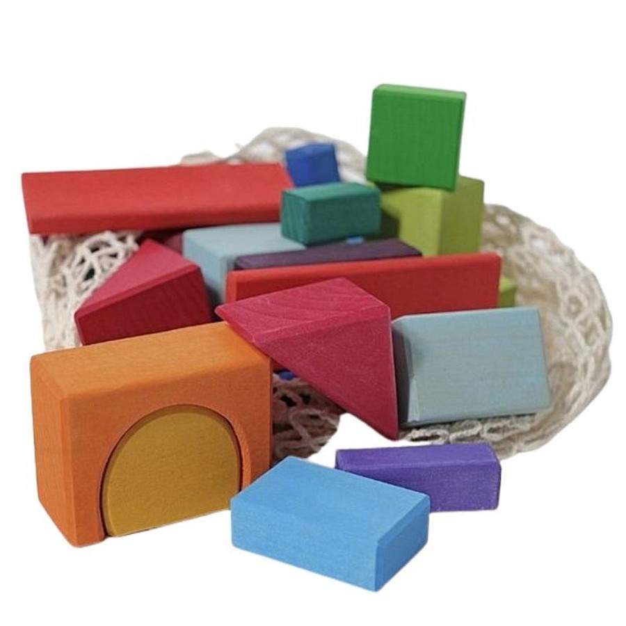 Toys Snuggle Bugz Wooden Toys | Geometrical Blocks