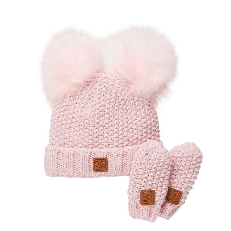 Nursery Snuggle Bugz | Adorable Knit Toque And Mittens Set - Infants Light Heather Grey