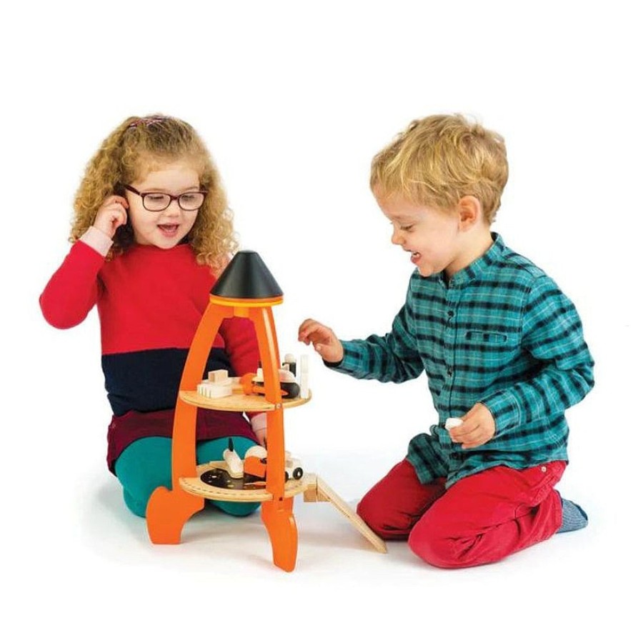 Toys Snuggle Bugz Wooden Toys | Cosmic Rocket Set