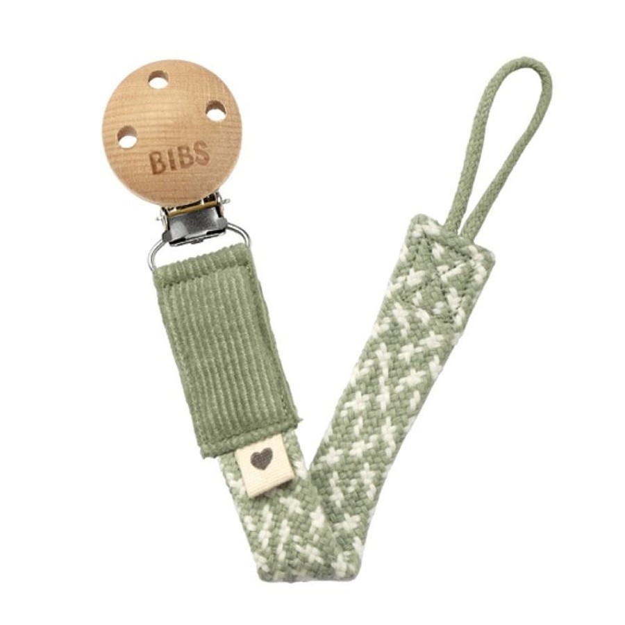 Feeding Snuggle Bugz | Paci Braid Pacifier Clip Sand/Ivory