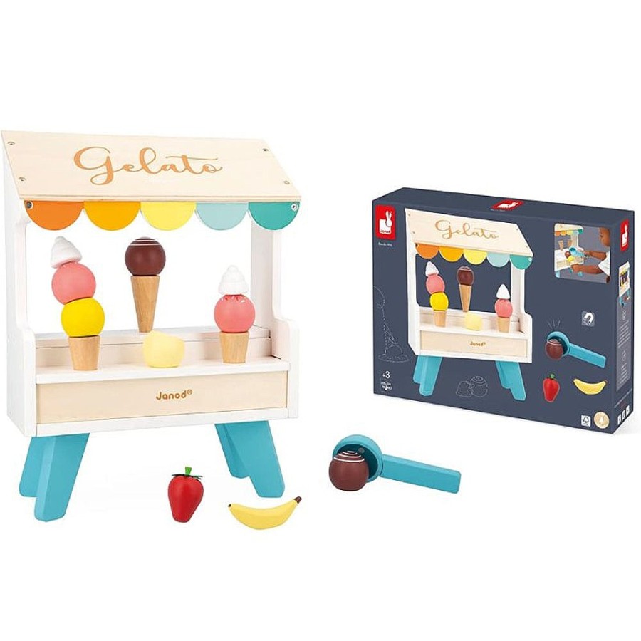 Toys Snuggle Bugz Wooden Toys | Ice Cream Stand