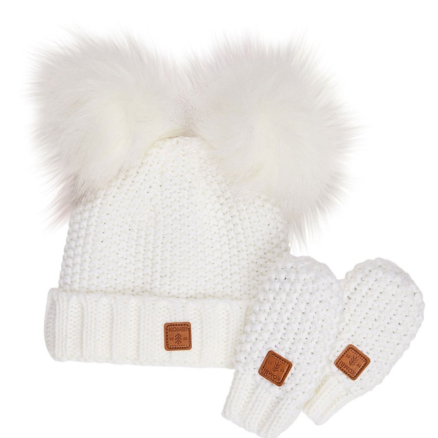 Nursery Snuggle Bugz | Adorable Knit Toque And Mittens Set - Infants Light Heather Grey