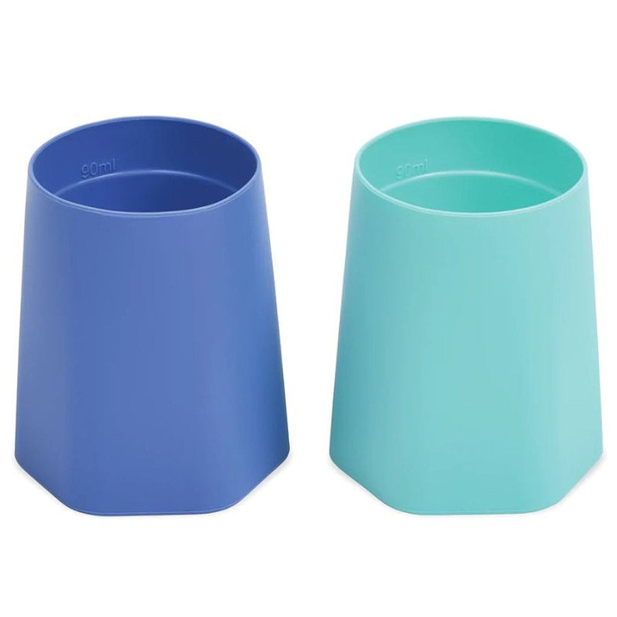 Feeding Snuggle Bugz | Silicone Training Cups - 2 Pack Indigo/Mint