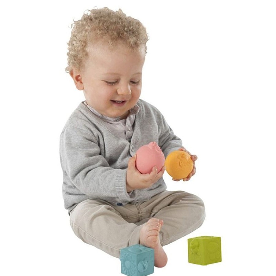 Toys Snuggle Bugz Sensory Toys | So Pure 2 Balls & 2 Cubes Set