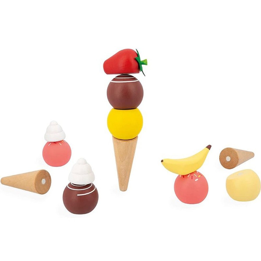 Toys Snuggle Bugz Wooden Toys | Ice Cream Stand