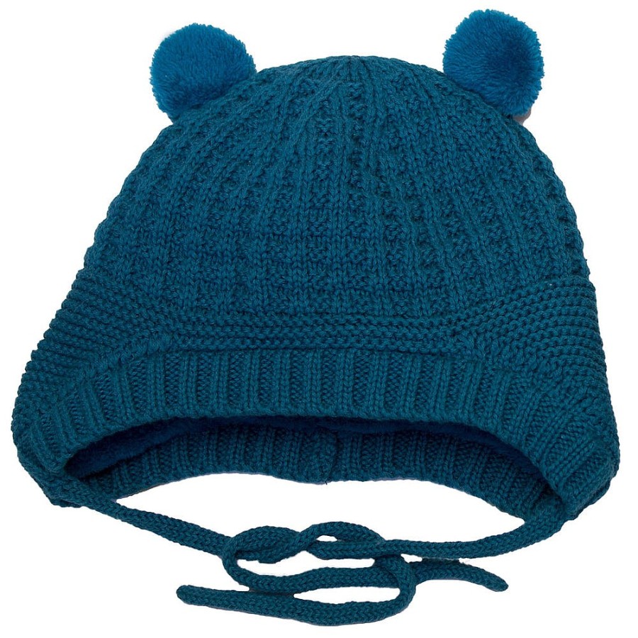 Nursery Snuggle Bugz | Knit Bear Hat - Lagoon