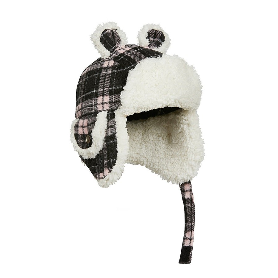 Nursery Snuggle Bugz | Cute Aviator Hat With Ears Red Plaid