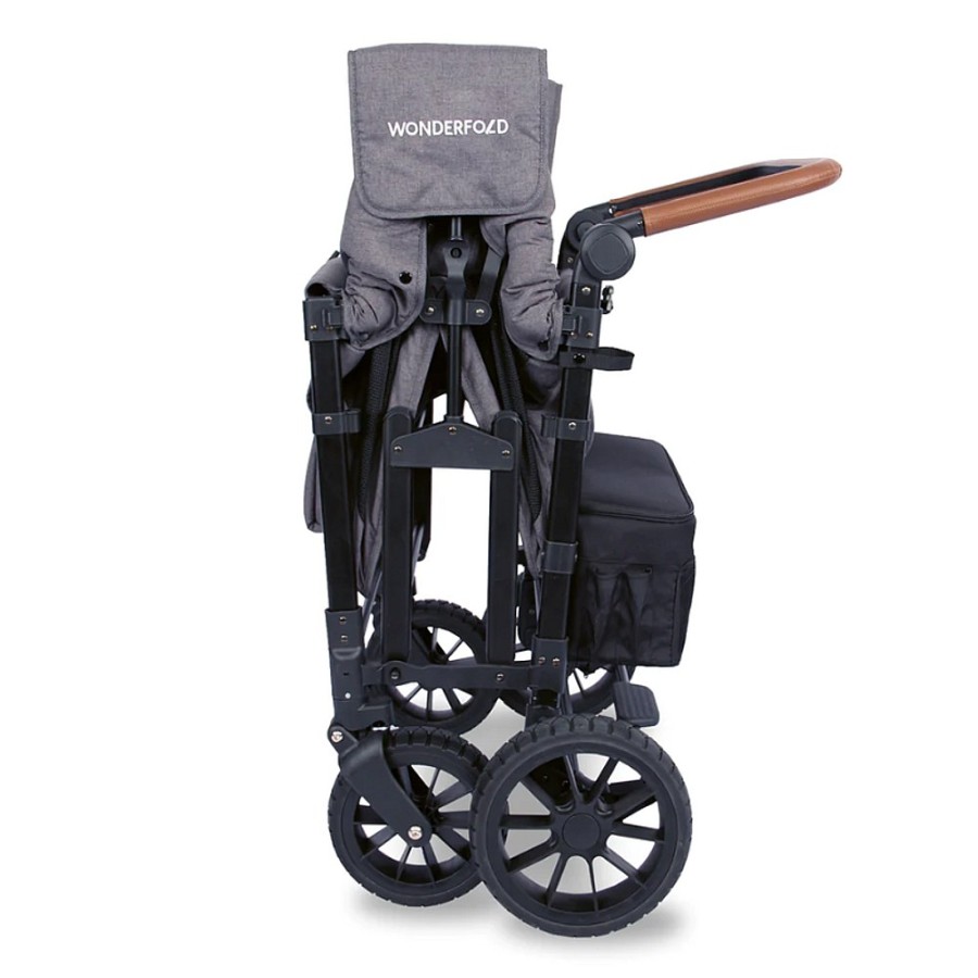 Strollers Snuggle Bugz Wagons | W4 Luxe Quad Stroller Wagon Charcoal Grey - Black Frame