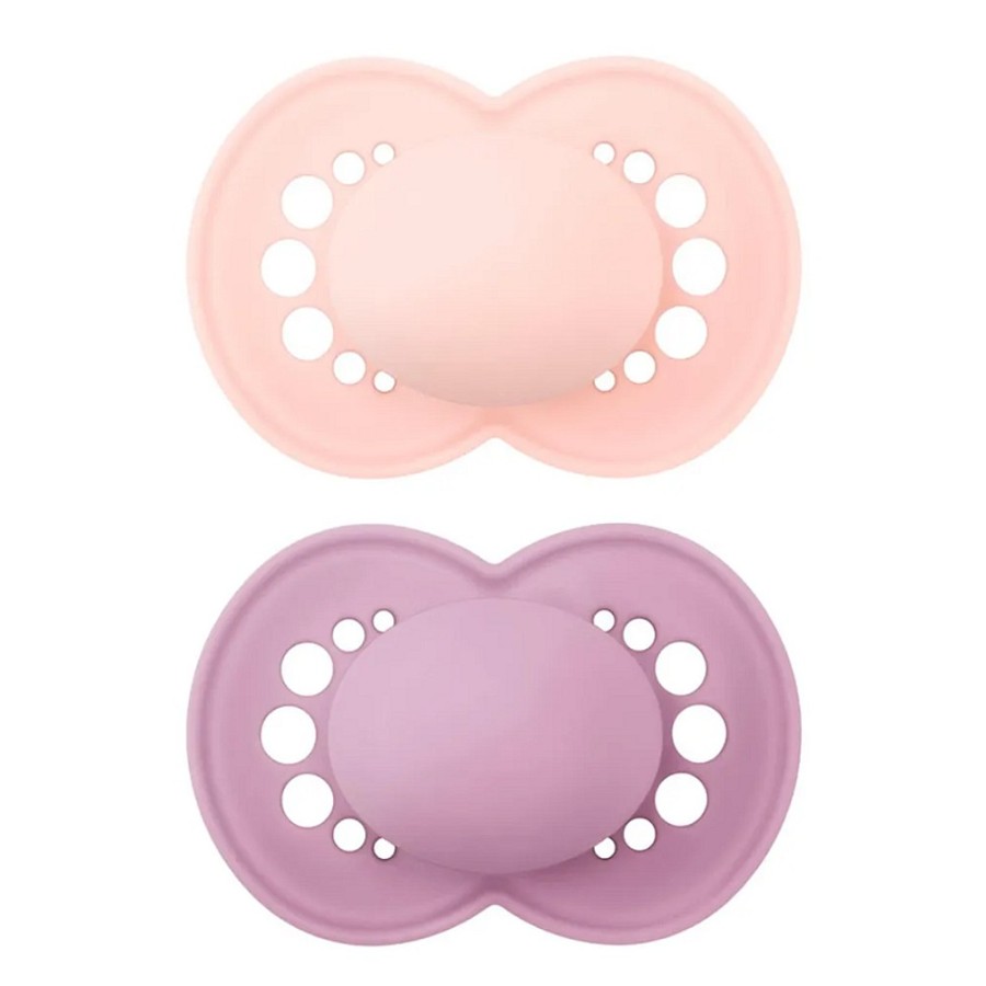 On-The-Go Snuggle Bugz | Original Pacifier Matte - 2 Pack Pink/Purple