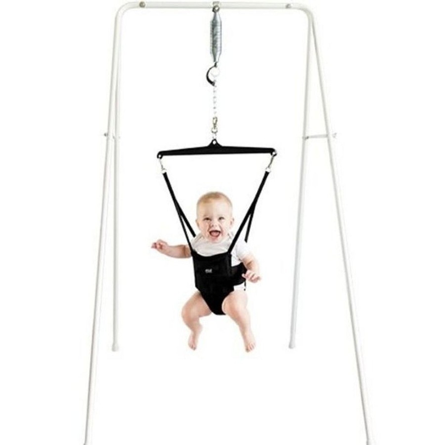 On-The-Go Snuggle Bugz | Jolly Jumper Exerciser With Stand Black