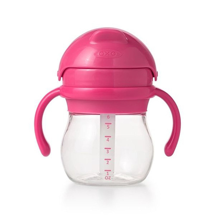 Feeding Snuggle Bugz | Transitions Straw Cup With Removable Handles Pink