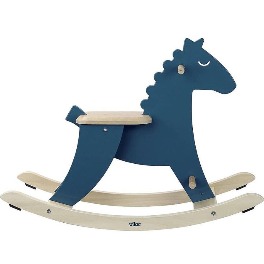 Toys Snuggle Bugz Outdoor & Ride-On Toys | Rocking Horse With Security Hoop Dark Blue