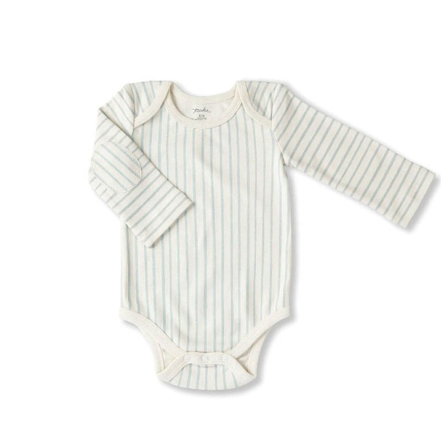 Nursery Snuggle Bugz | Stripes Away Long Sleeve One-Piece Marigold