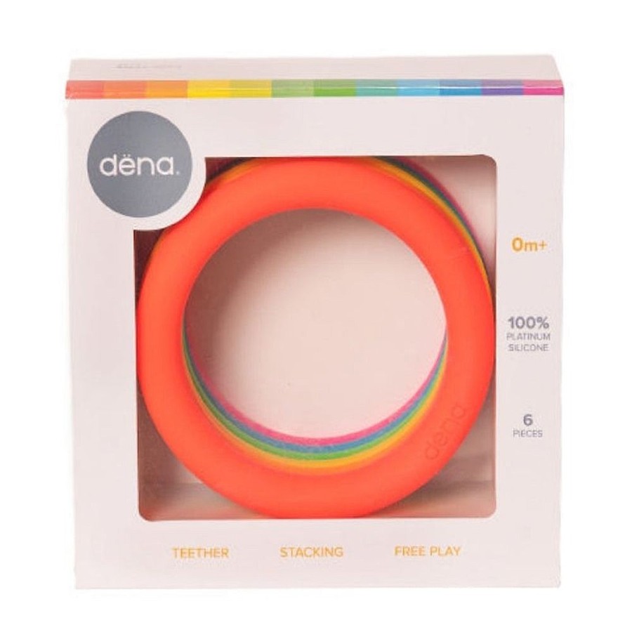 Toys Snuggle Bugz Sensory Toys | Silicone Stacking Rings Neon