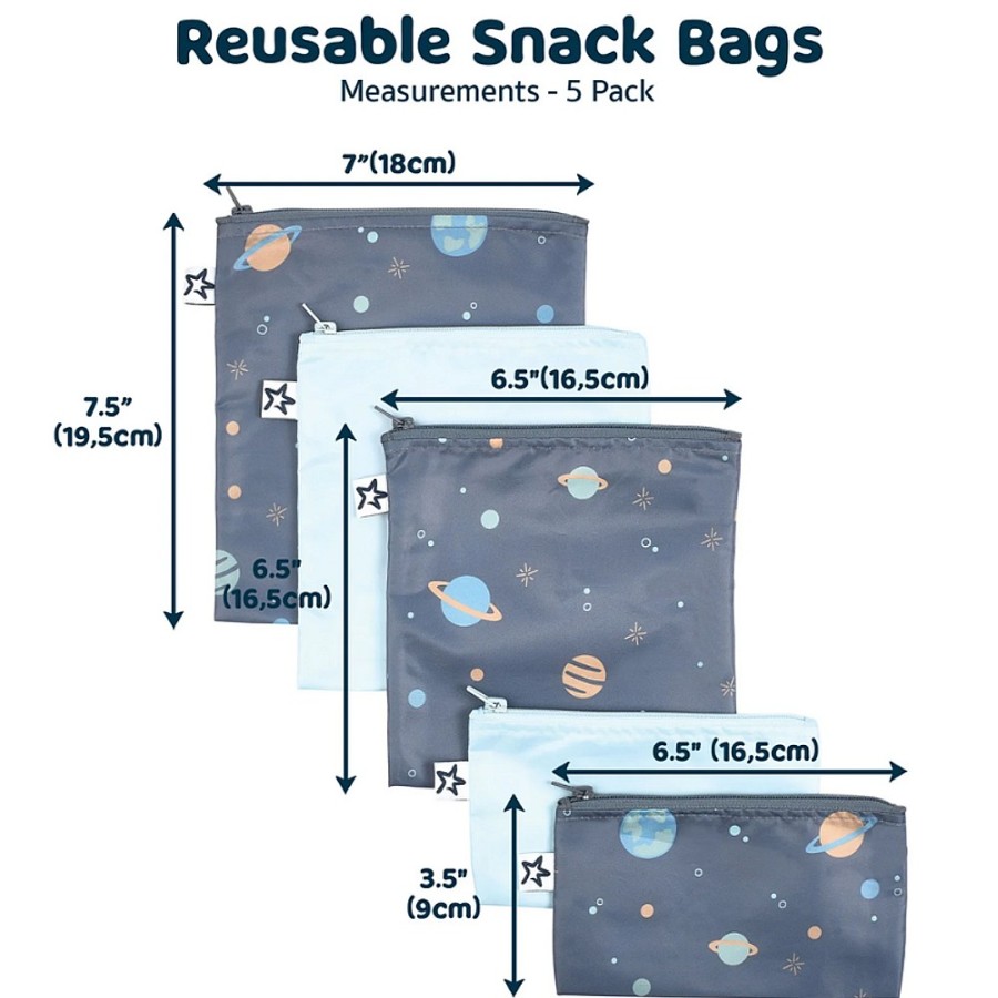 Feeding Snuggle Bugz | Reusable Snack Bags - 5 Pack