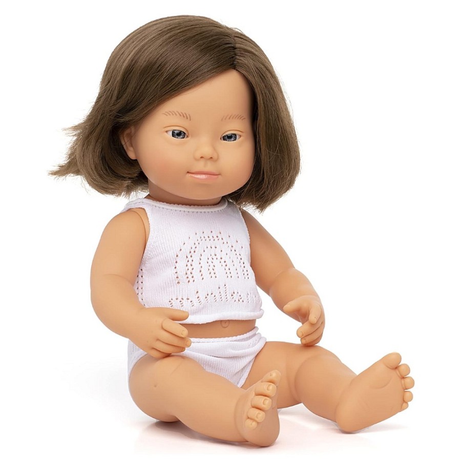 Toys Snuggle Bugz Dolls | Baby Doll Caucasian Girl With Down Syndrome - 15"