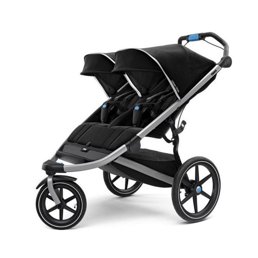 Strollers Snuggle Bugz Double Strollers | Urban Glide 2 Double Stroller Black