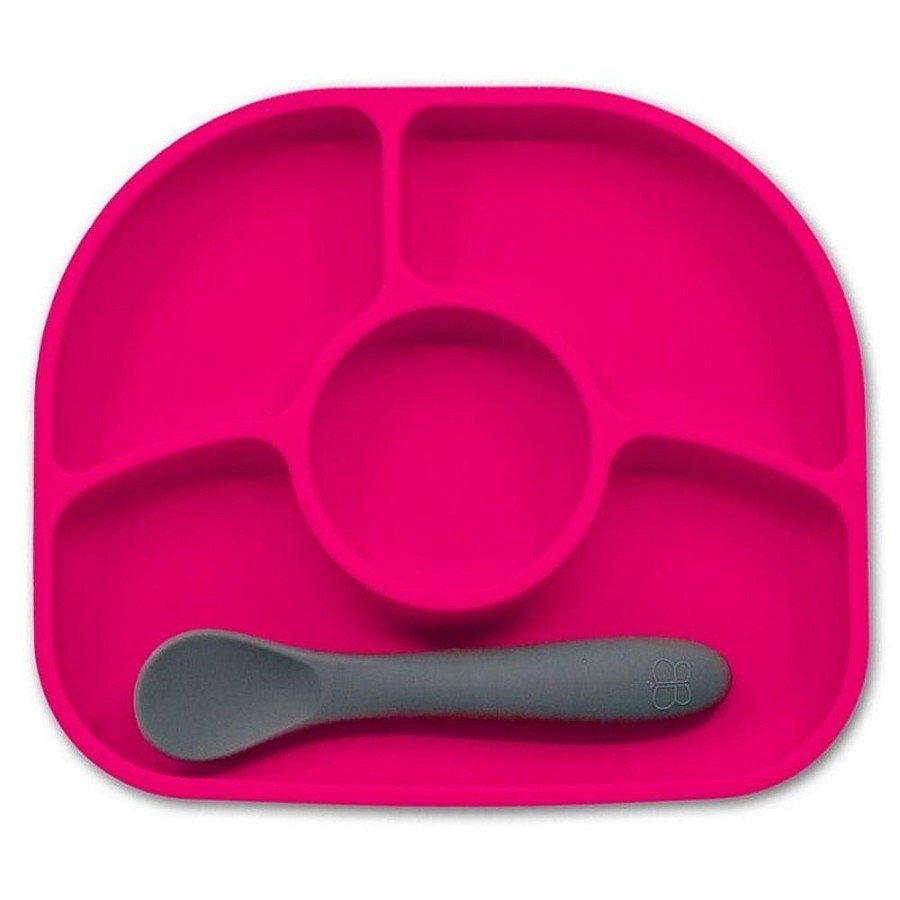 Feeding Snuggle Bugz | Yumi Silicone Plate And Spoon Set Aqua