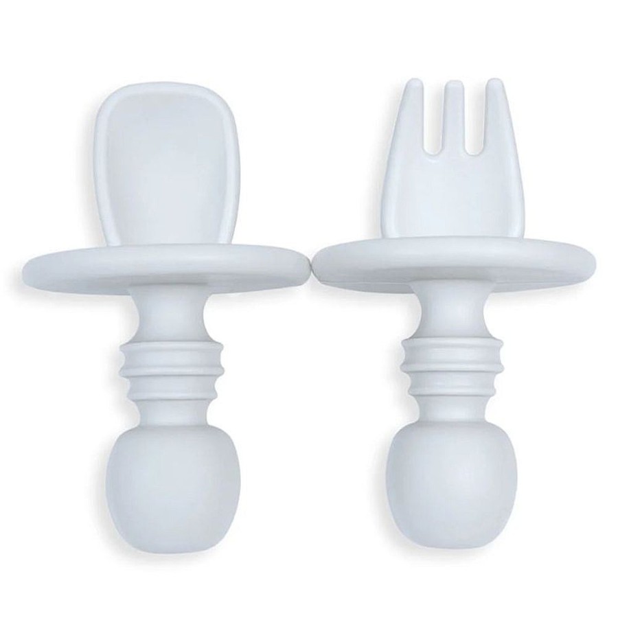 Feeding Snuggle Bugz | Silistarters Silicone Fork + Spoon Set Sand