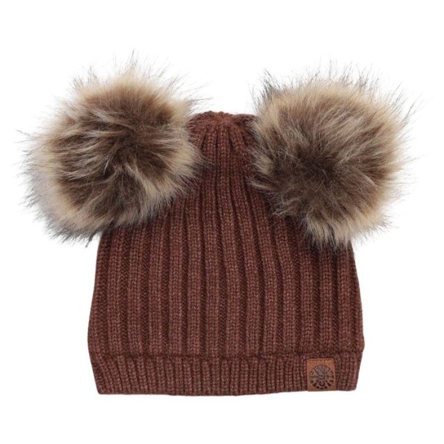 Nursery Snuggle Bugz | Double Pompom Baby Knit Hat Caramel