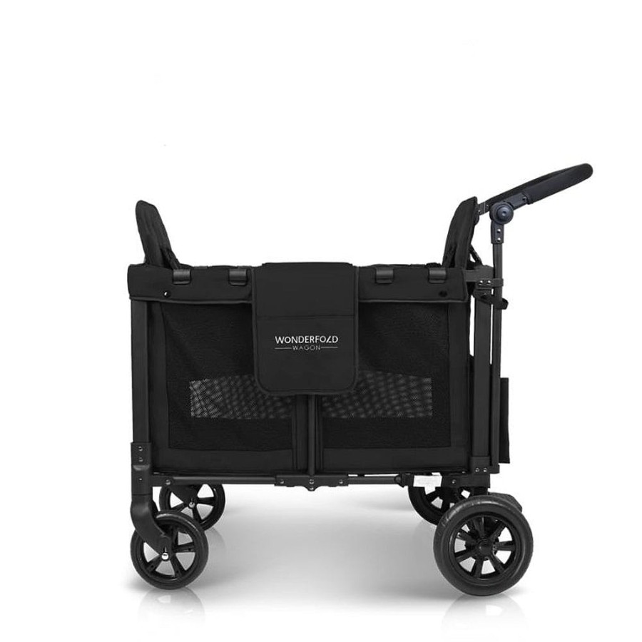 Strollers Snuggle Bugz Wagons | W4 Elite Quad Stroller Wagon Black