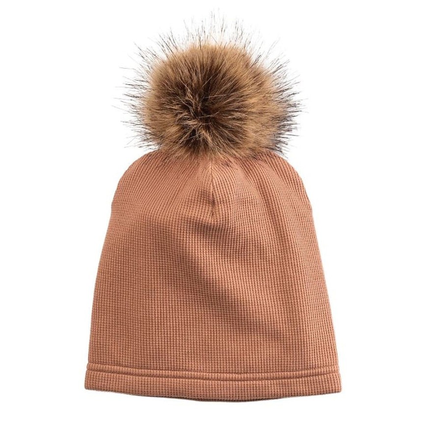 Nursery Snuggle Bugz | Waffle Pom Pom Hat Cinnamon