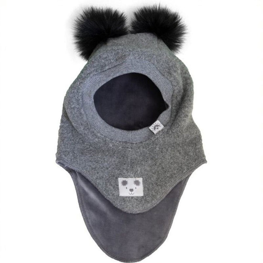 Nursery Snuggle Bugz | Winter Pom Pom Balaclava Charcoal