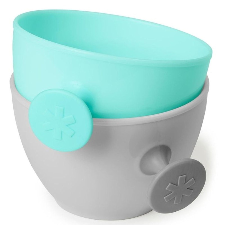 Feeding Snuggle Bugz | Easy-Feed Mealtime Set - Teal/Grey