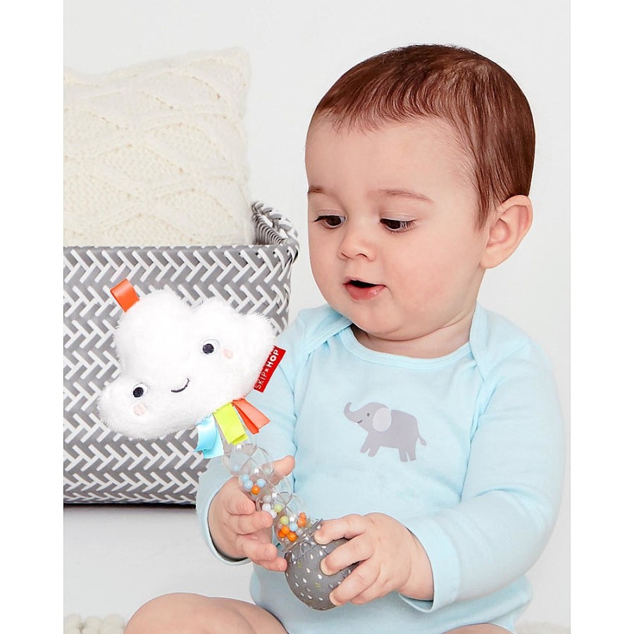 Toys Snuggle Bugz Sensory Toys | Silver Lining Rattle - Cloud