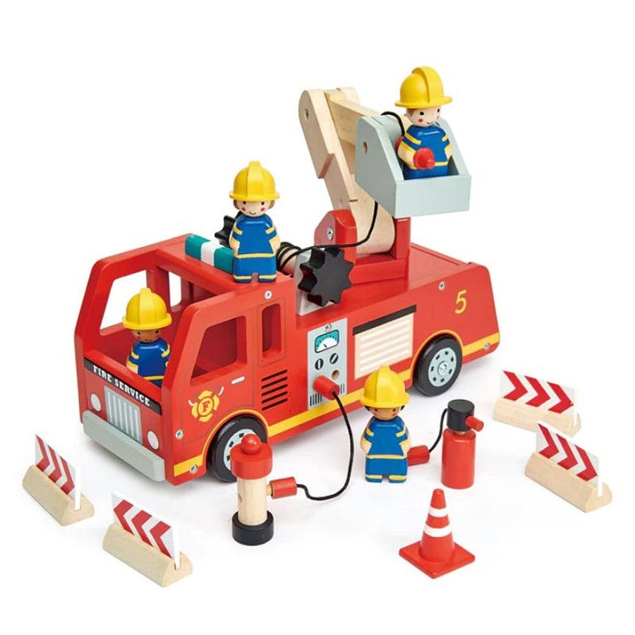 Toys Snuggle Bugz Wooden Toys | Fire Engine