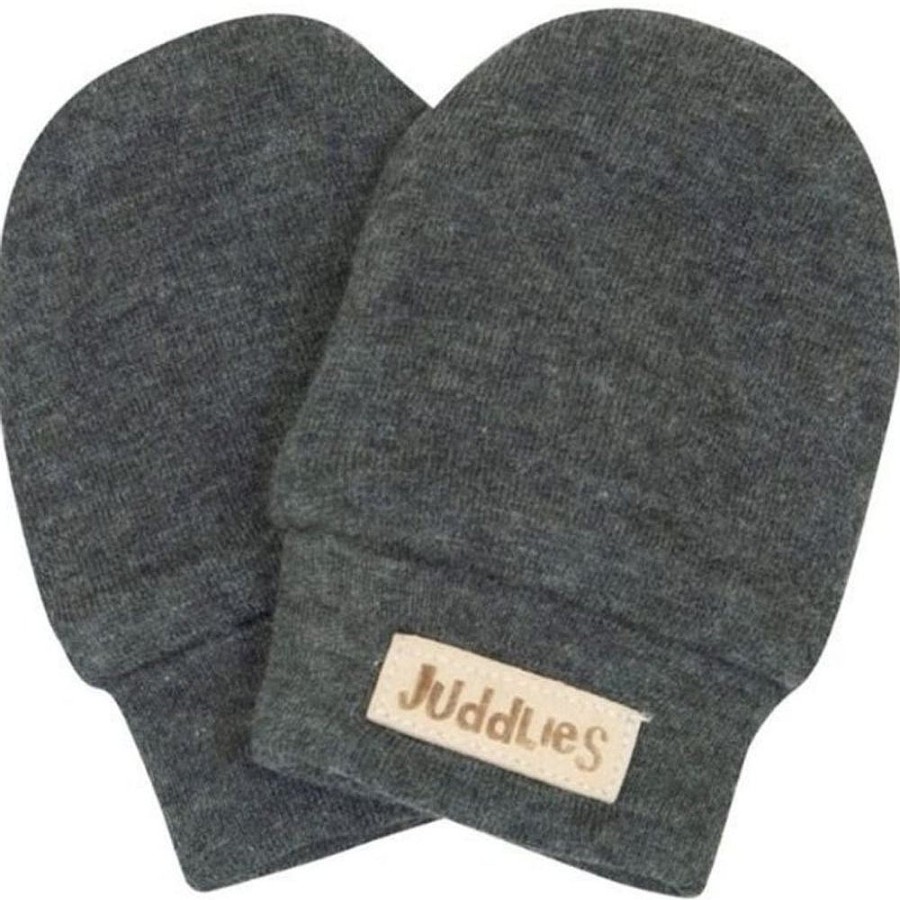 Nursery Snuggle Bugz | No Scratch Mitts Dark Grey Fleck