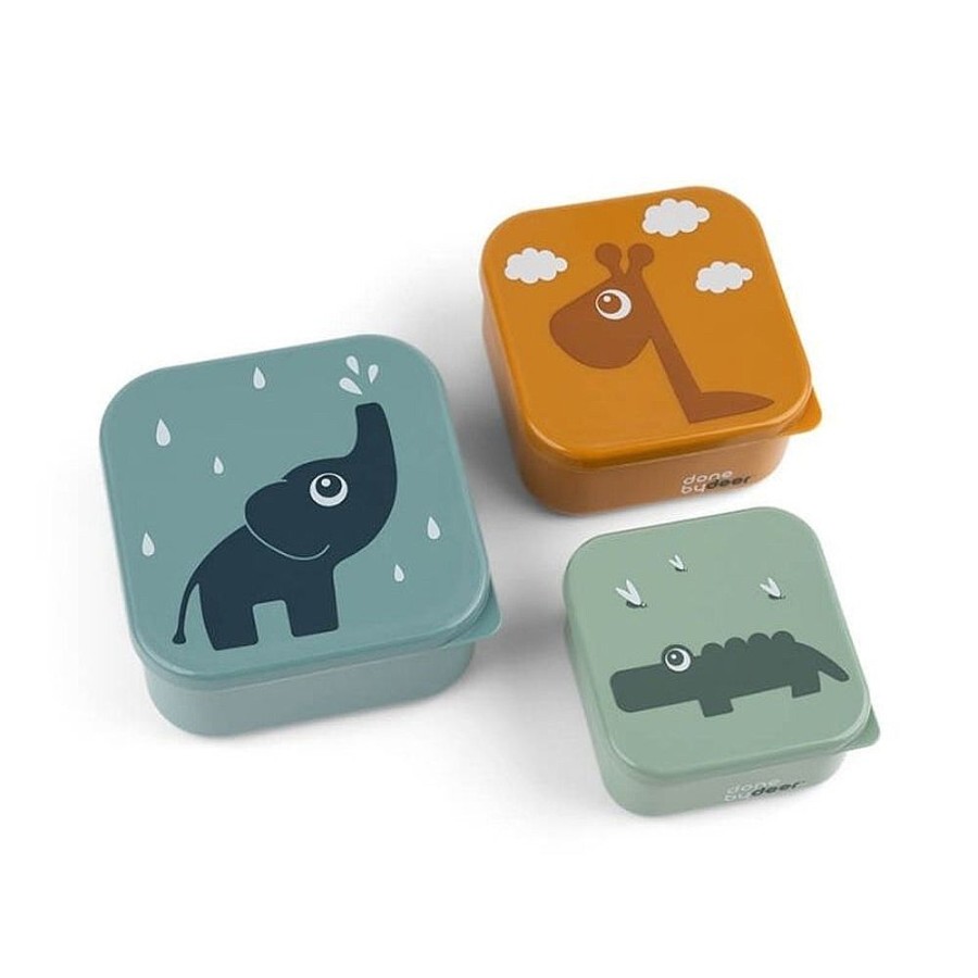 Feeding Snuggle Bugz | Snack Box Set - 3 Piece Blue