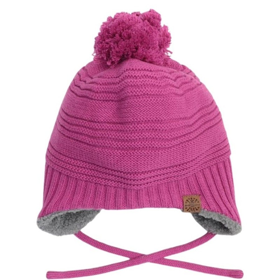 Nursery Snuggle Bugz | Knitted Pom Pom Hat Fuschia