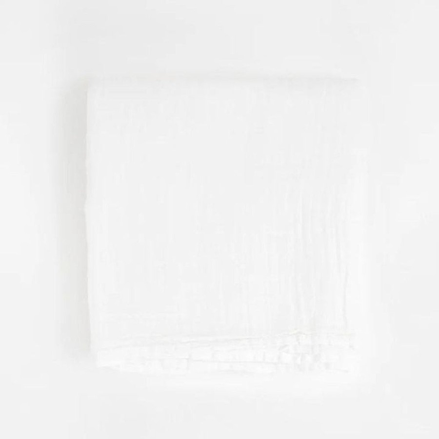 Nursery Snuggle Bugz | Organic Cotton Muslin Swaddle Blanket White