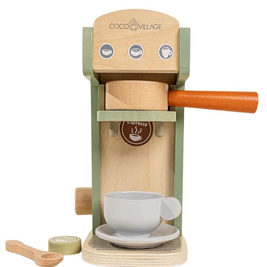 Toys Snuggle Bugz Pretend Play | Wooden Coffee Maker Set