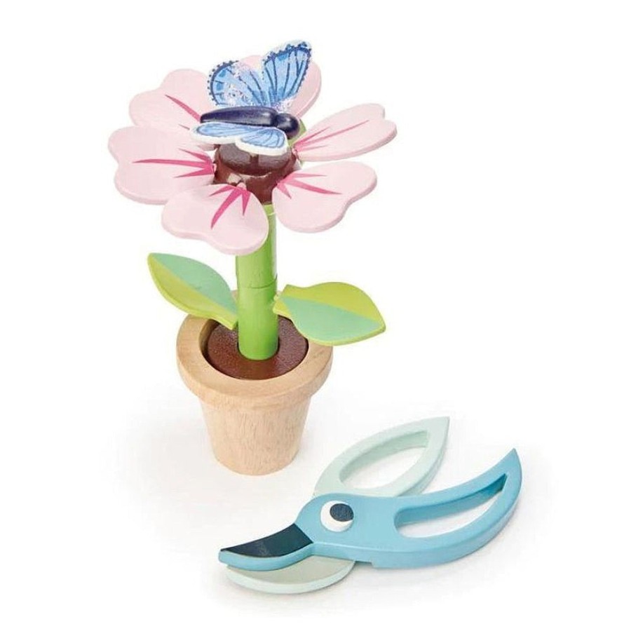 Toys Snuggle Bugz Pretend Play | Wooden Blossom Flower Pot Set