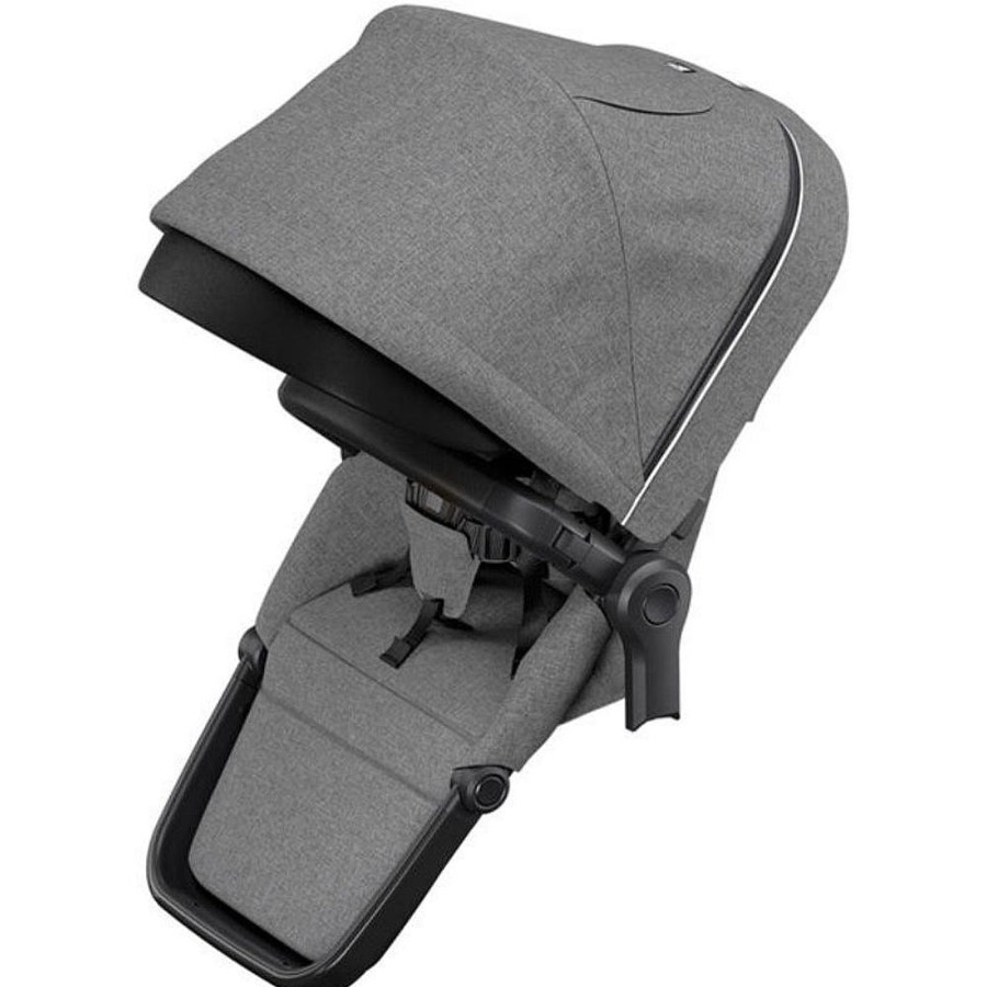 Strollers Snuggle Bugz Stroller Accessories | Sleek Sibling Seat Grey Melange