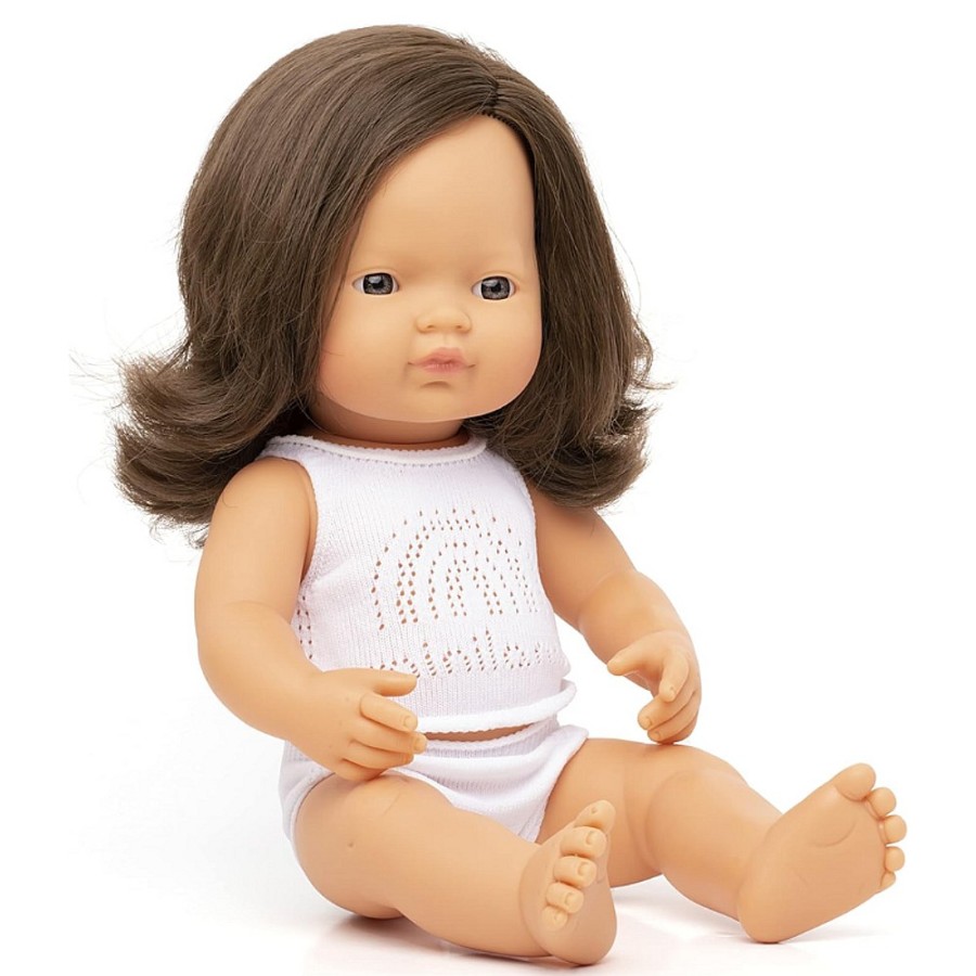 Toys Snuggle Bugz Dolls | Baby Doll Caucasian Brunette Girl - 15"