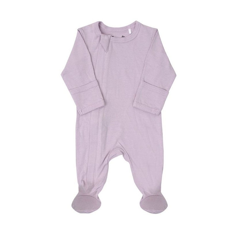 Nursery Snuggle Bugz | Zipper Footies Lavender Fog