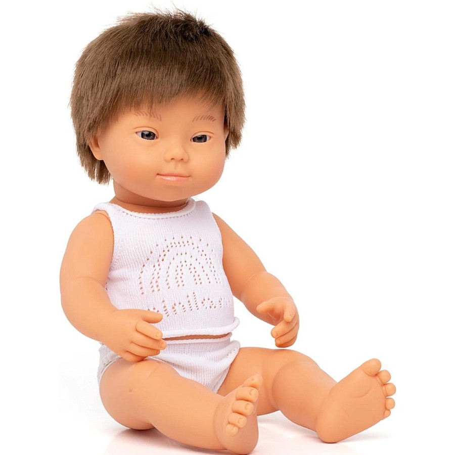 Toys Snuggle Bugz Dolls | Baby Doll Caucasian Boy With Down Syndrome - 15"