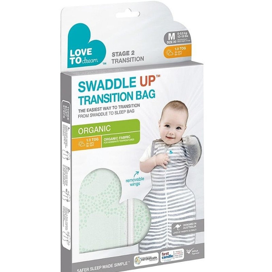 Nursery Snuggle Bugz | Swaddle Up Organic Transition Bag Organic Mint